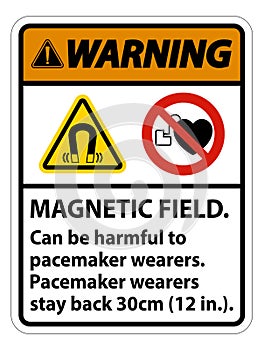 Warning Magnetic field can be harmful to pacemaker wearers.pacemaker wearers.stay back 30cm