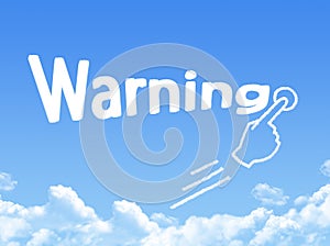 Warning message cloud shape