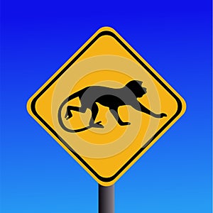 Warning monkey sign