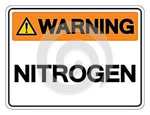 Warning Nitrogen Symbol Sign,Vector Illustration, Isolate On White Background Label. EPS10