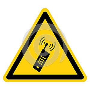 Warning No Activated Mobile Phones Symbol Sign, Vector Illustration, Isolate On White Background Icon. EPS10