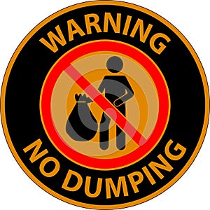 Warning No Dumping Sign