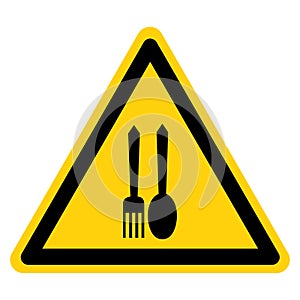 Warning No Food Allowed Symbol Sign, Vector Illustration, Isolate On White Background Label .EPS10