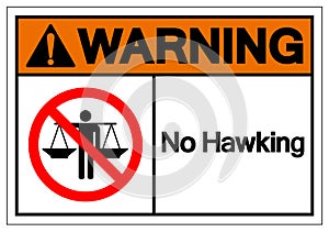 Warning No Hawking Symbol Sign, Vector Illustration, Isolate On White Background Label .EPS10