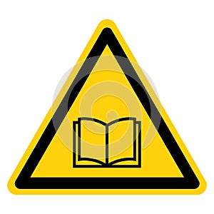 Warning No Read A Book Sign,Vector Illustration, Isolate On White Background Label. EPS10