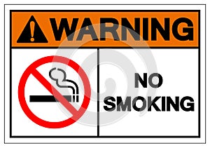 Warning No Smoking Symbol Sign, Vector Illustration, Isolate On White Background Label .EPS10