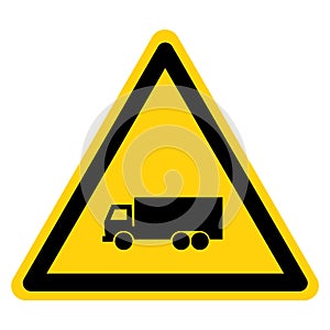 Warning No Truck Symbol Sign, Vector Illustration, Isolate On White Background Icon .EPS10