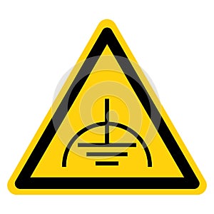 Warning Noiseless Earth Clean Ground Symbol Sign, Vector Illustration, Isolate On White Background Label. EPS10 photo