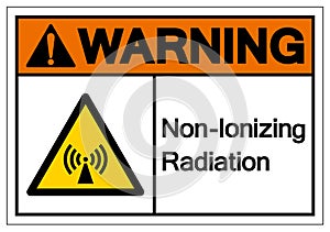 Warning Non-Ionizing Radiation Symbol, Vector Illustration, Isolate On White Background Label. EPS10