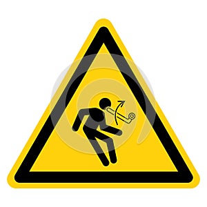 Warning Object Bumps Of Face Hazard Symbol Sign ,Vector Illustration, Isolate On White Background Label. EPS10