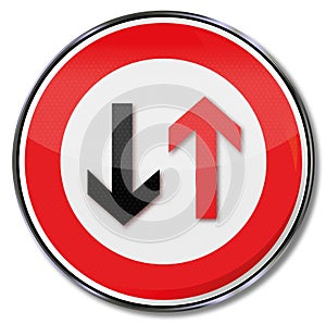 Warning oncoming traffic