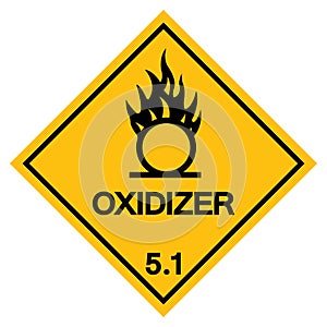 Warning Oxidizer Symbol Sign, Vector Illustration, Isolate On White Background, Label .EPS10