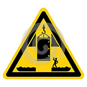 Warning Personnel Hoisting Symbol Sign ,Vector Illustration, Isolate On White Background Label. EPS10