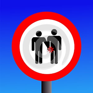 Warning pickpockets sign