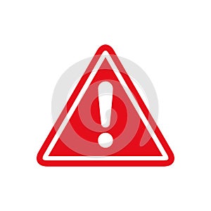 Warning, precaution, attention, alert icon, exclamation mark in triangle shape Ã¢â¬â vector photo