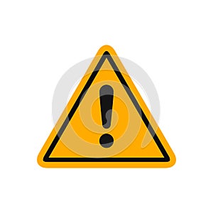 Warning, precaution, attention, alert icon, exclamation mark in triangle shape Ã¢â¬â vector photo