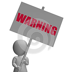 Warning Protest Banner Means Precaution And