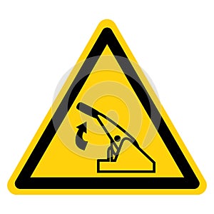 Warning Pull Parking Brake Symbol Sign, Vector Illustration, Isolate On White Background Label. EPS10