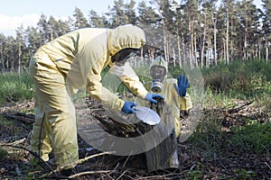 Warning about radiation in forest