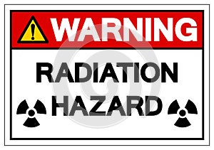 Warning Radiation Hazard Symbol Sign, Vector Illustration, Isolate On White Background Label. EPS10