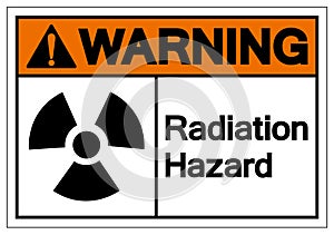 Warning Radiation Hazard Symbol Sign, Vector Illustration, Isolate On White Background Label. EPS10