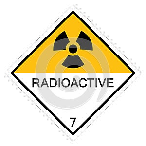 Warning Radioactive Symbol Sign Isolate On White Background,Vector Illustration EPS.10