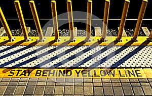 Warning on Railway Platform