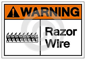 Warning Razor Wire Symbol Sign, Vector Illustration, Isolated On White Background Label .EPS10