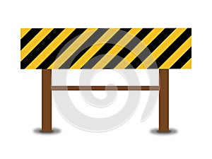 Warning road sign in concept abstract picture. Business artwork vector graphics