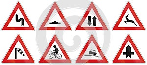 Warning Road Signs In the Czech Republic