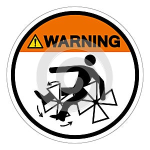 Warning Rotating Paddles Will Crush Entangle Or Amputate Symbol Sign, Vector Illustration, Isolate On White Background Label . photo