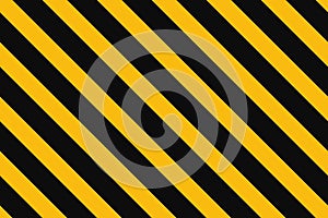 Warning seamless pattern with yellow and black diagonal stripes. Warn caution background. Yellow and black lines tape