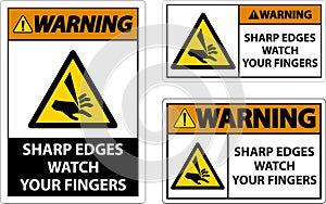 Warning Sharp Edges Watch Your Fingers On White Background