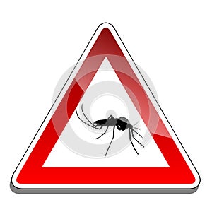 Mosquito warning sign
