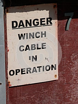 Warning Sign on Beach