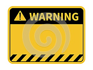 Warning sign. Blank warning sign on white background. Vector