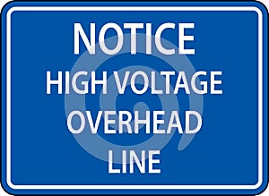 Warning Sign Caution High Voltage Overhead Line
