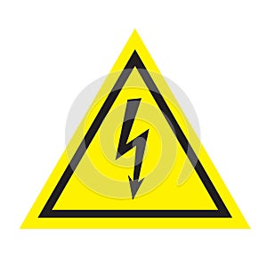 Warning sign of danger. Electricity.