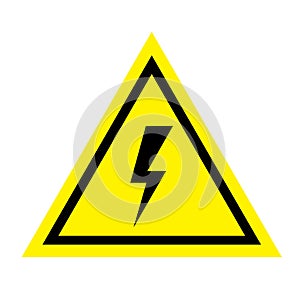 Warning sign of danger. Electricity.