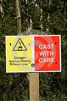 Warning sign for Fishermen.