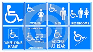 Warning sign for handicapped
