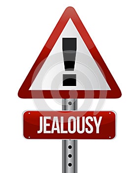 Warning sign with a jealousy