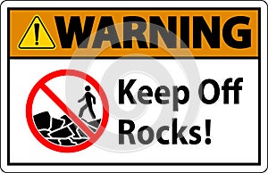 Warning Sign Keep Off Rocks