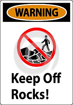 Warning Sign Keep Off Rocks