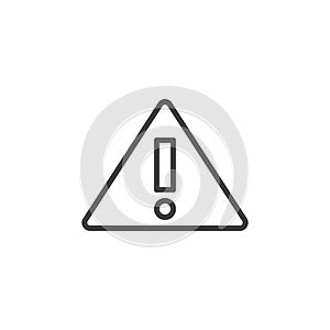 Warning sign line icon