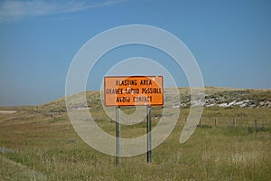 A warning sign for motorists in south Dakota