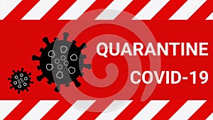 Warning sign of quarantine. Illustration vector graphic of quarantine warning sign. virus alert sign. Coronavirus/Covid-19