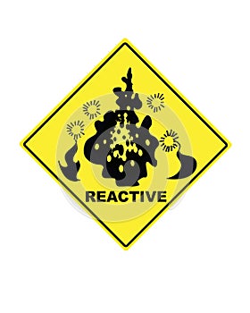 Warning sign for reactive compounds