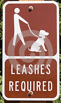 Warning sign requiring leases on dods