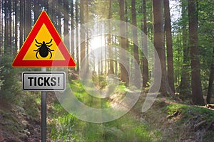 Warning sign `ticks`